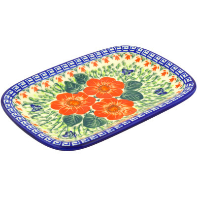 Polish Pottery Platter 10&quot; Happiness UNIKAT