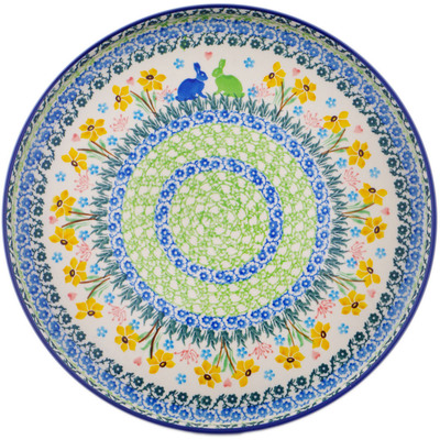 Polish Pottery Platter 10&quot; Hopping In Love