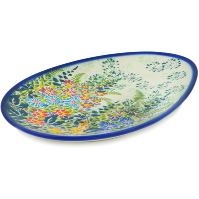 Polish Pottery Platter 10&quot; New Life UNIKAT