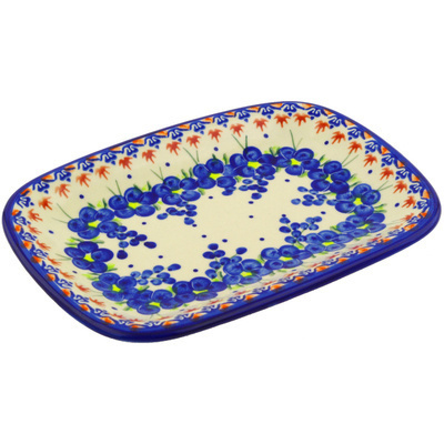 Polish Pottery Platter 10&quot; Passion Poppy