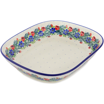 Polish Pottery Platter 10&quot; Polish Wreath