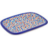 Polish Pottery Platter 10&quot; Polka Dot Frenzy