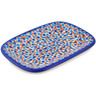 Polish Pottery Platter 10&quot; Polka Dot Frenzy