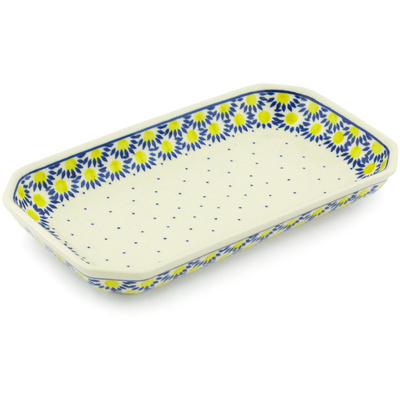 Polish Pottery Platter 10&quot; Radiant Scales