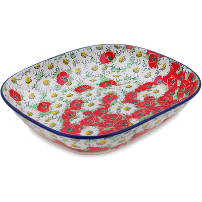 Polish Pottery Platter 10&quot; Spring Blossom Harmony UNIKAT