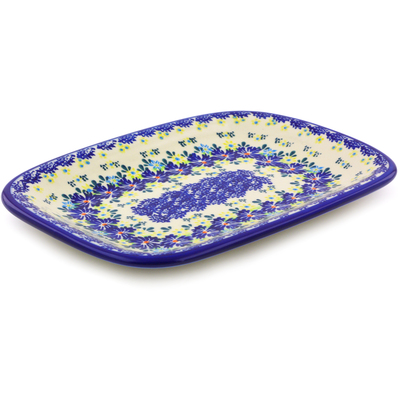Polish Pottery Platter 10&quot; Spring Meadow
