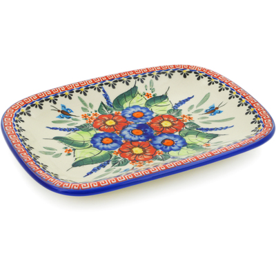 Polish Pottery Platter 10&quot; Spring Splendor
