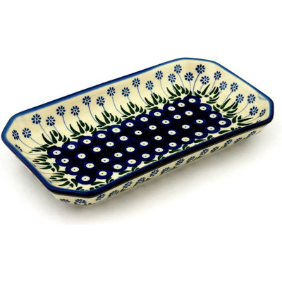 Polish Pottery Platter 10" Springing Calendulas