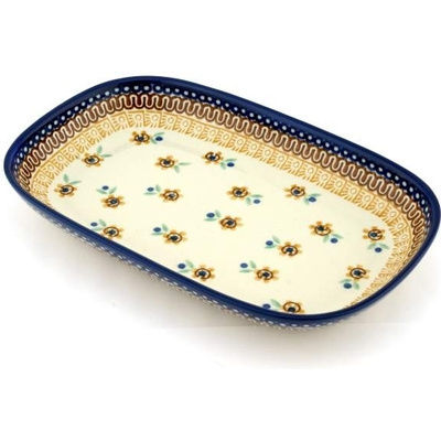 Polish Pottery Platter 10&quot; Sunshine Kiss