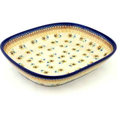 Polish Pottery Platter 10&quot; Sunshine Kiss