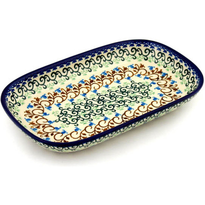 Polish Pottery Platter 10&quot; Woodland Lace