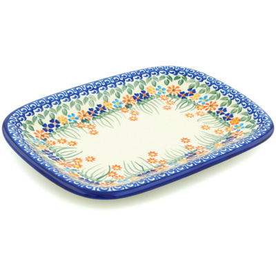 Polish Pottery Platter 11&quot; Blissful Daisy