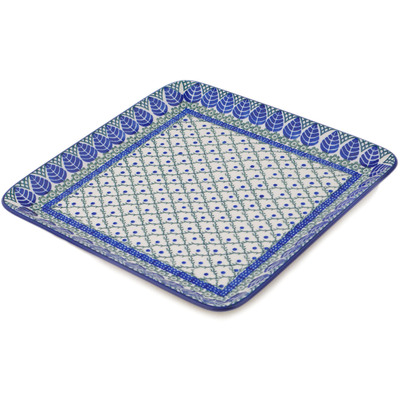 Polish Pottery Platter 11" Blue Alpine