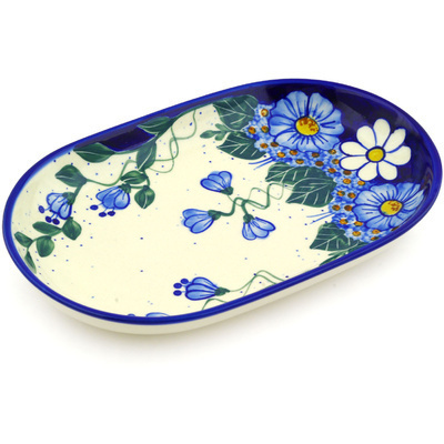 Polish Pottery Platter 11&quot; Daisy Spectacle