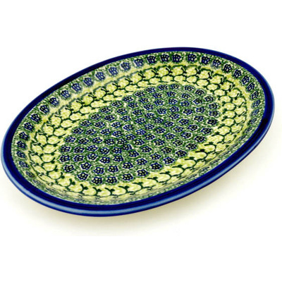 Polish Pottery Platter 11" Emerald Forest