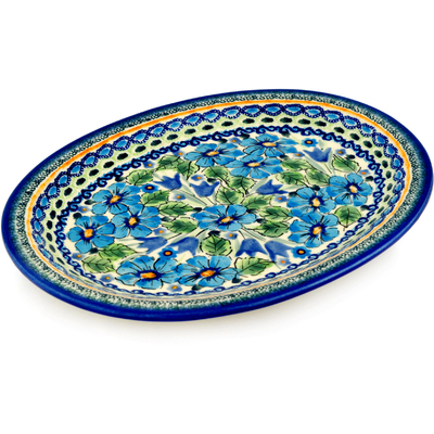 Polish Pottery Platter 11&quot; Evangeline UNIKAT