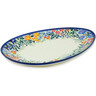 Polish Pottery Platter 11&quot; Floral Abundance UNIKAT