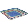 Polish Pottery Platter 11&quot; Flourishing Flowers