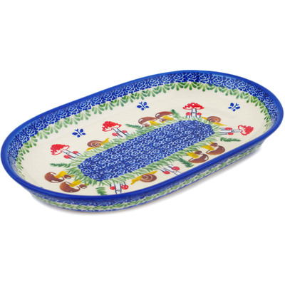 Polish Pottery Platter 11&quot; Gardens In Poland
