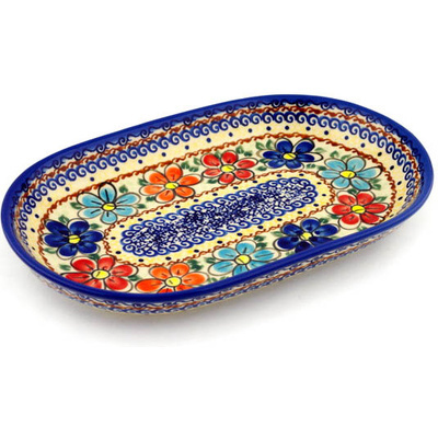 Polish Pottery Platter 11&quot; Glorious Morning UNIKAT