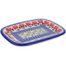 Polish Pottery Platter 11&quot; Grecian Fields