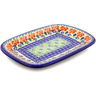 Polish Pottery Platter 11&quot; Grecian Fields