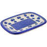 Polish Pottery Platter 11&quot; Lovely Blueberries