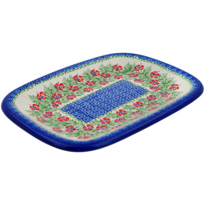 Polish Pottery Platter 11" Midsummer Bloom