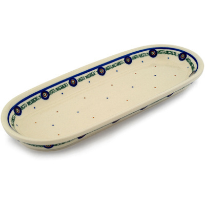 Polish Pottery Platter 11" Polka Dot Sprinkle