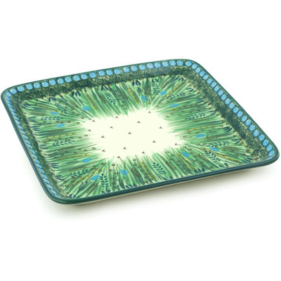 Polish Pottery Platter 11&quot; Prairie Land UNIKAT