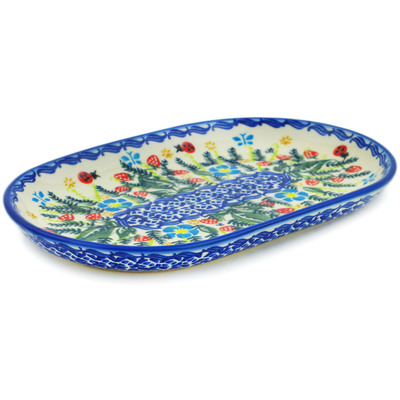 Polish Pottery Platter 11&quot; Spring  Garden Berries UNIKAT