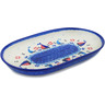 Polish Pottery Platter 11&quot; Sweet Sailboats