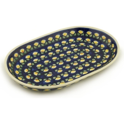 Polish Pottery Platter 11" Waterlily