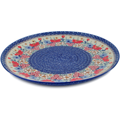 Polish Pottery Platter 12&quot; Blossom Finest UNIKAT