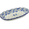 Polish Pottery Platter 12&quot; Blue Spring