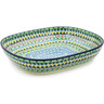 Polish Pottery Platter 12&quot; Christmas Forest UNIKAT