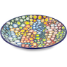 Polish Pottery Platter 12&quot; Happy Bubbles UNIKAT