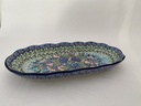 Polish Pottery Platter 12&quot; Hidden Meadow UNIKAT