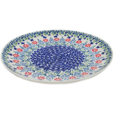 Polish Pottery Platter 12&quot; Last Summer Flowers