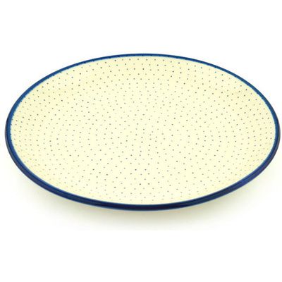 Polish Pottery Platter 12&quot; Polka Dot