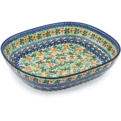 Polish Pottery Platter 12&quot; Random Thoughts UNIKAT