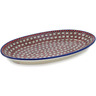 Polish Pottery Platter 12&quot; Rich Mocha UNIKAT