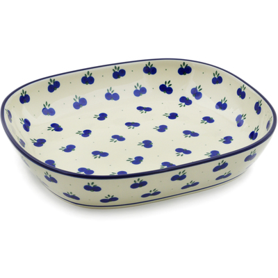 Polish Pottery Platter 12&quot; Wild Blueberry