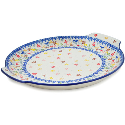 Polish Pottery Platter 13&quot; Autumn&#039;s Arrival