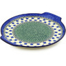 Polish Pottery Platter 13" Blue Daisies