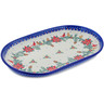 Polish Pottery Platter 13&quot; Cardinal&#039;s Home UNIKAT