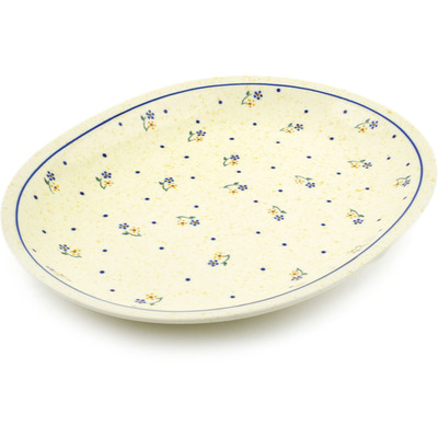 Polish Pottery Platter 13&quot; Country Meadow