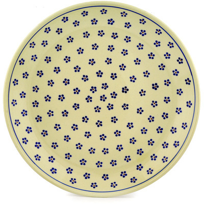 Polish Pottery Platter 13&quot; Daisy Dots