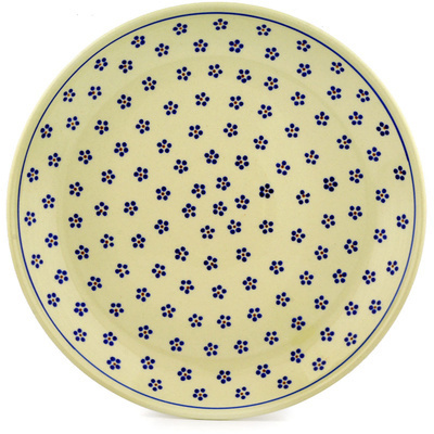 Polish Pottery Platter 13" Daisy Dots