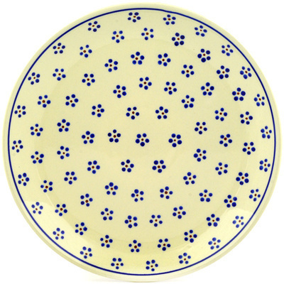 Polish Pottery Platter 13&quot; Daisy Dots